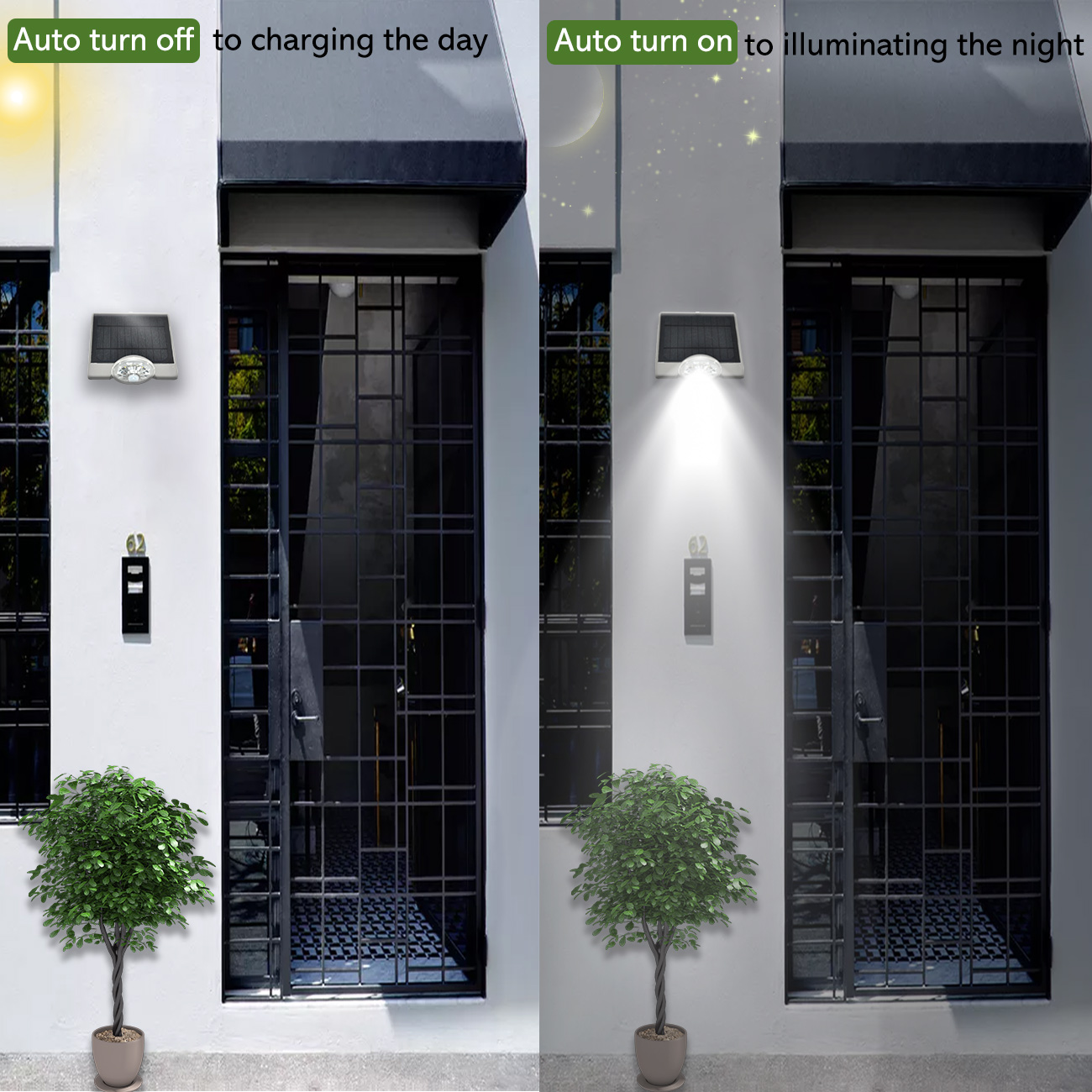 Luz Solar Exterior con sensor 3,6W Luces LED Exteriores